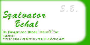 szalvator behal business card